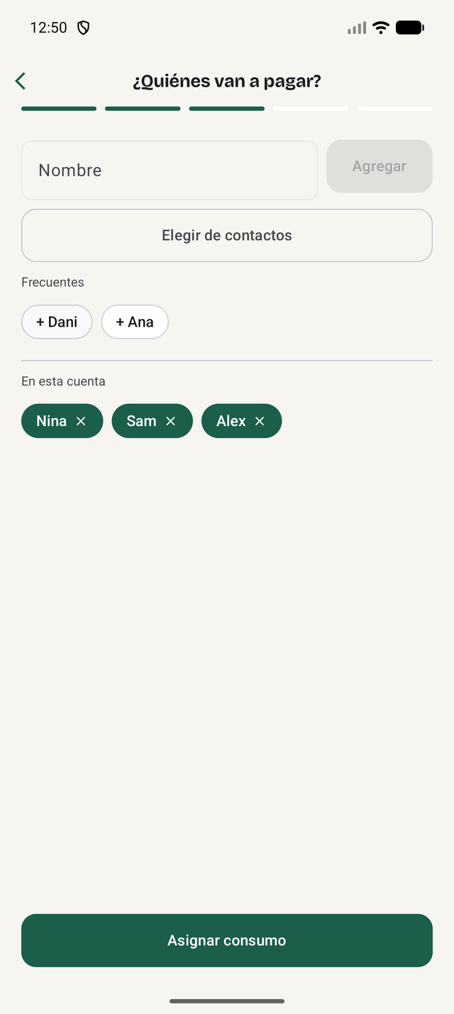 Personas de la mesa